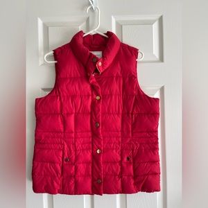 Women’s Charter Club Red Puffer Vest, size M